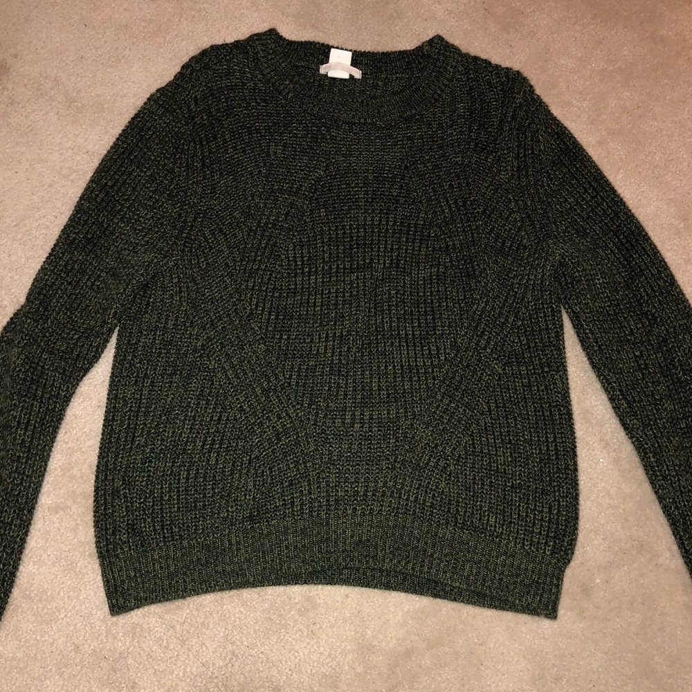 Green chunky sweater
